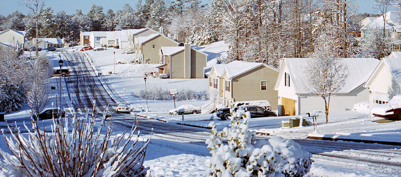 snowy street